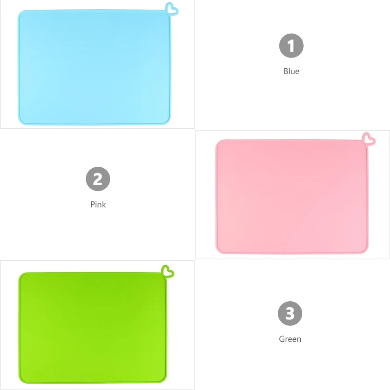 Decorative Table Mat Heat Resistant Meal Silicone Placemat Placemats for Dinner Pink Baby - Image 2
