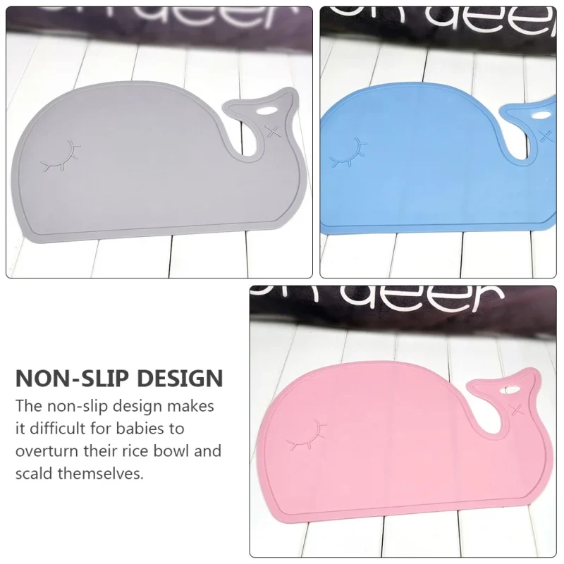 1pc Silicone Placemat Travel Placemat Kids Dinning Table Mat (Random Color) - Image 2