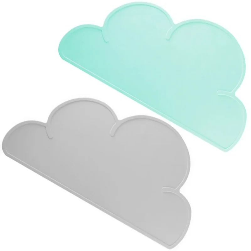 2Pcs  Silicone Placemat Roll Placemat Portable Mat Non Table Mat for Dining Eating Placemat (  )