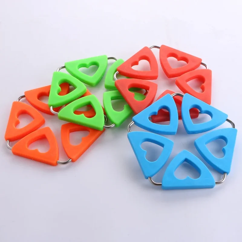 2 Pcs Silicone Insulation Pads Creative Heartshaped Placemats Multipurpose Coasters Flexible Nonslip Pot Pads (Orange) - Image 2