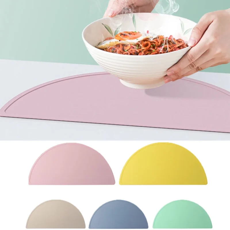 Silicone Rubber Mat Hot Pads Folding Heat InsulationTablemat Decorative Placemat