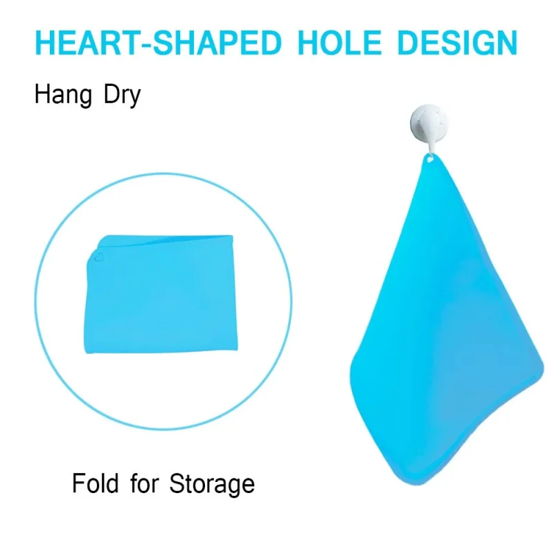 Innovative Mealtime Mat, Silicone Kids Placemat with Non Slip Design for Stable Dining, Reusable and Heat Resistant, Foldable for Easy Transportation, Raised Edge for Spill - Image 2